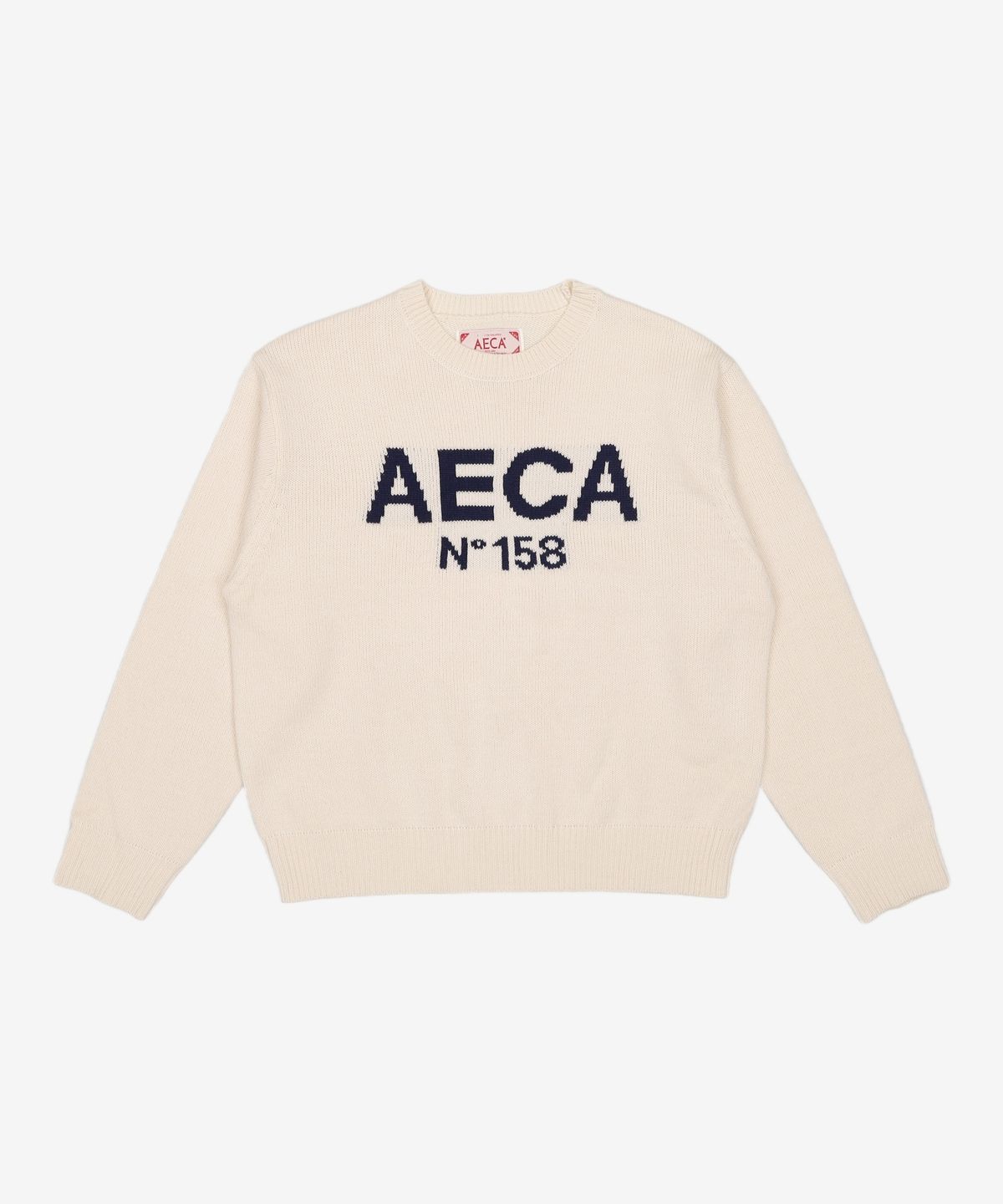 에이카화이트(AECA) AECA BIG LOGO WOOL KNIT-IVORY S