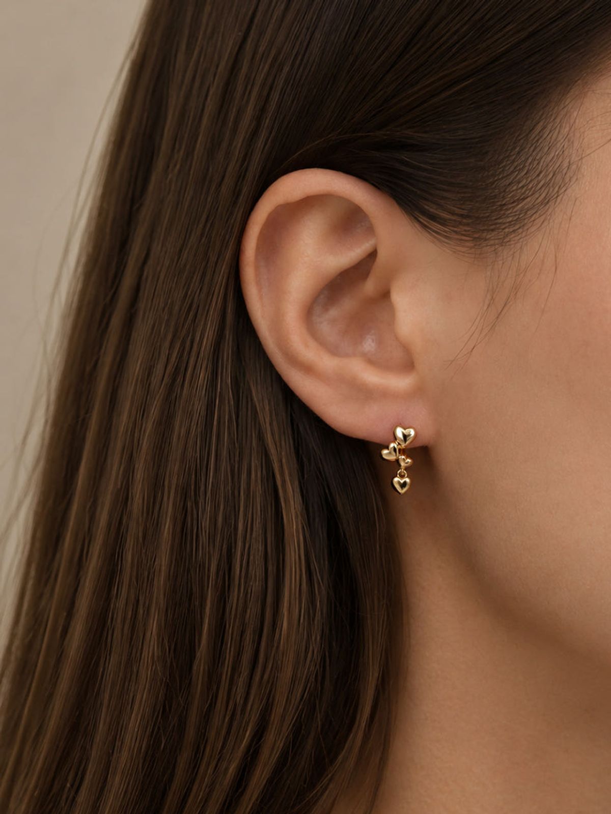 미니멀피어싱(MINIMALPIERCING) 14K 미니 스윗 하트 원터치 링 귀걸이