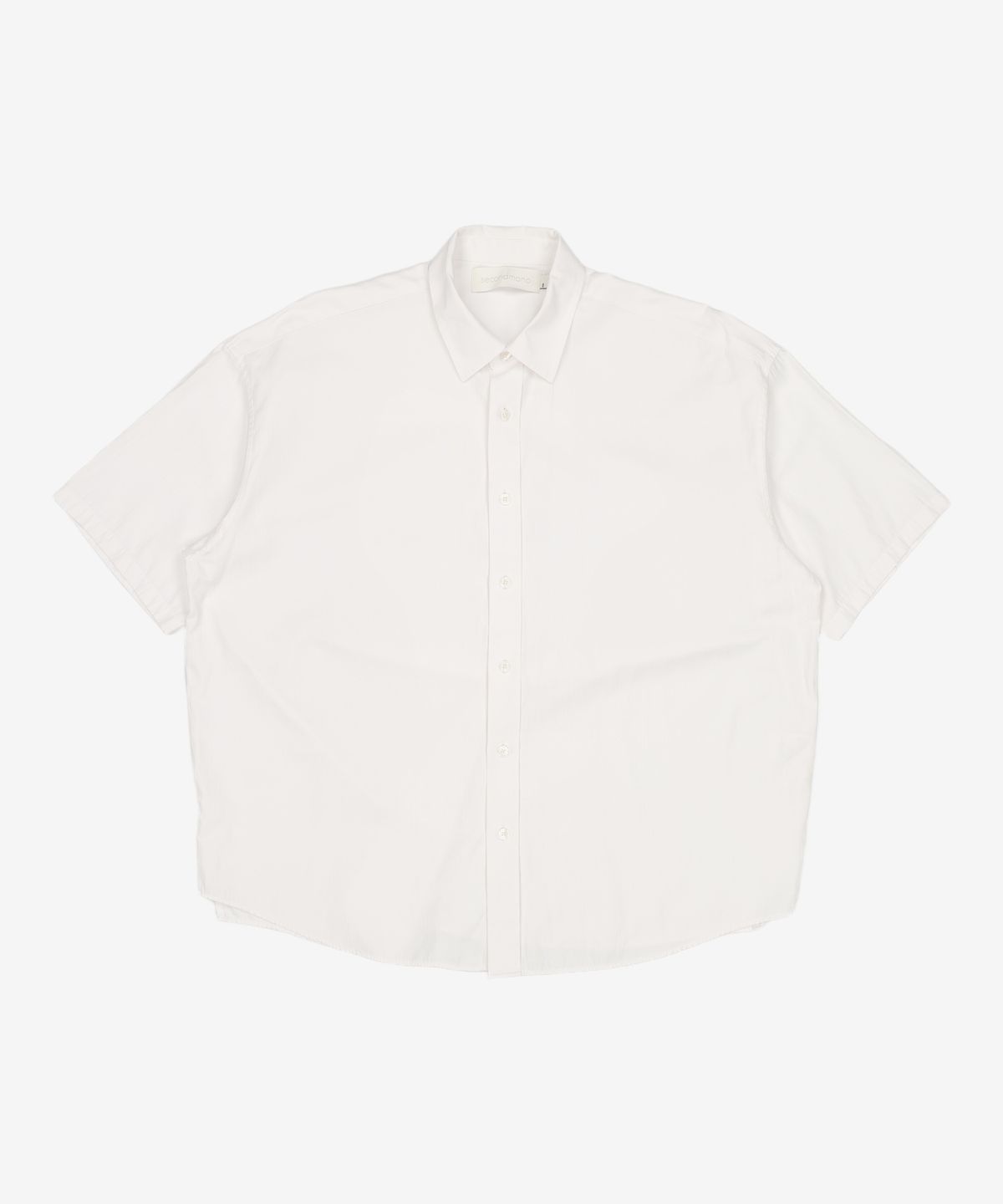 세컨모놀로그(SECONDMONO) (TIE SET)Side Slit Oversized Cotton Half Shirt [8 color]_SESH009 S