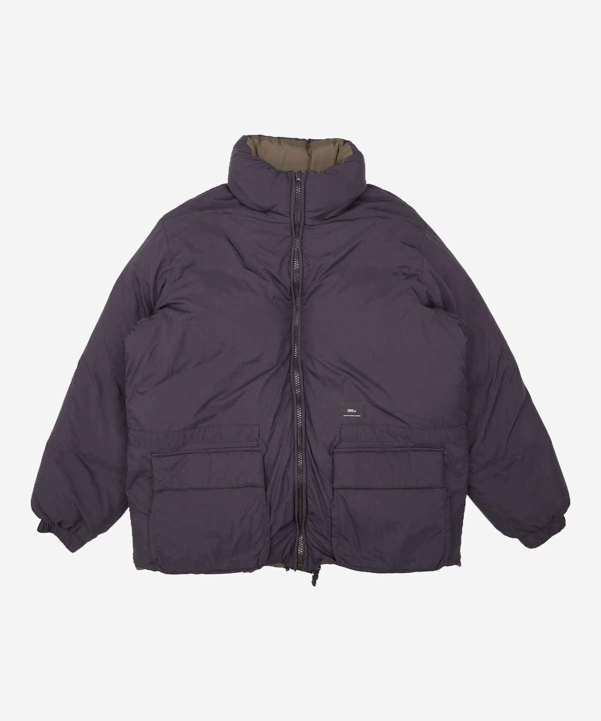 오버캐스트(OVERCAST) Reversible Down Jacket (Black/Olive Drab) M