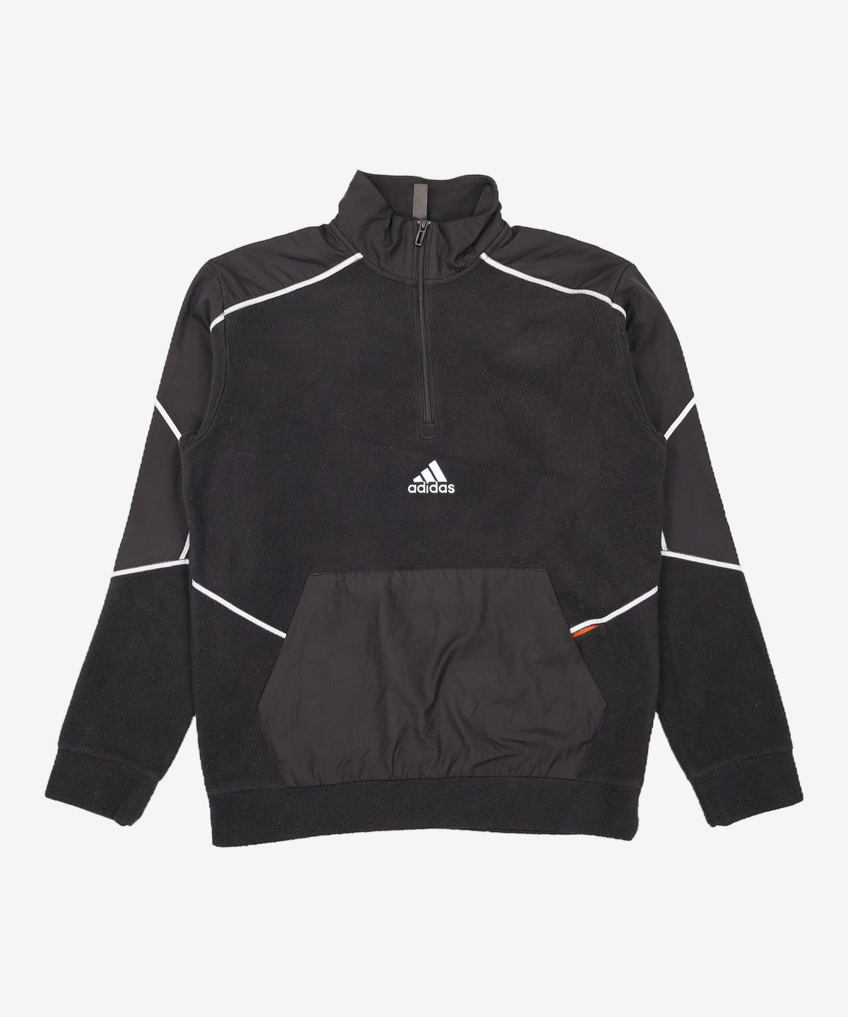 아디다스(ADIDAS) 에센셜 리플렉트 인 더 다크 폴라 플리스 쿼터집 탑 HL6914 XXL