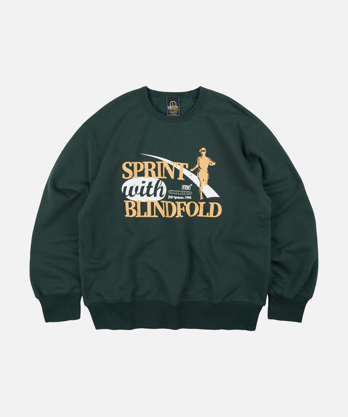 프리즘웍스(FRIZMWORKS) SPRINT WITH BLINDFOLD SWEATSHIRT _ GREEN