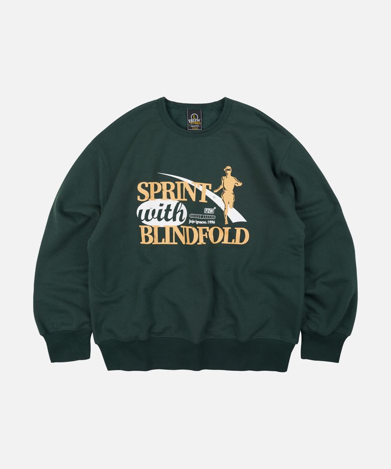 SPRINT WITH BLINDFOLD SWEATSHIRT _ GREEN