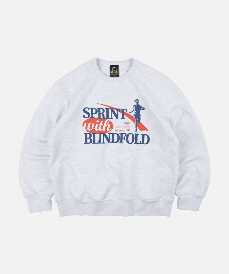 SPRINT WITH BLINDFOLD SWEATSHIRT _ WHITE MELANGE