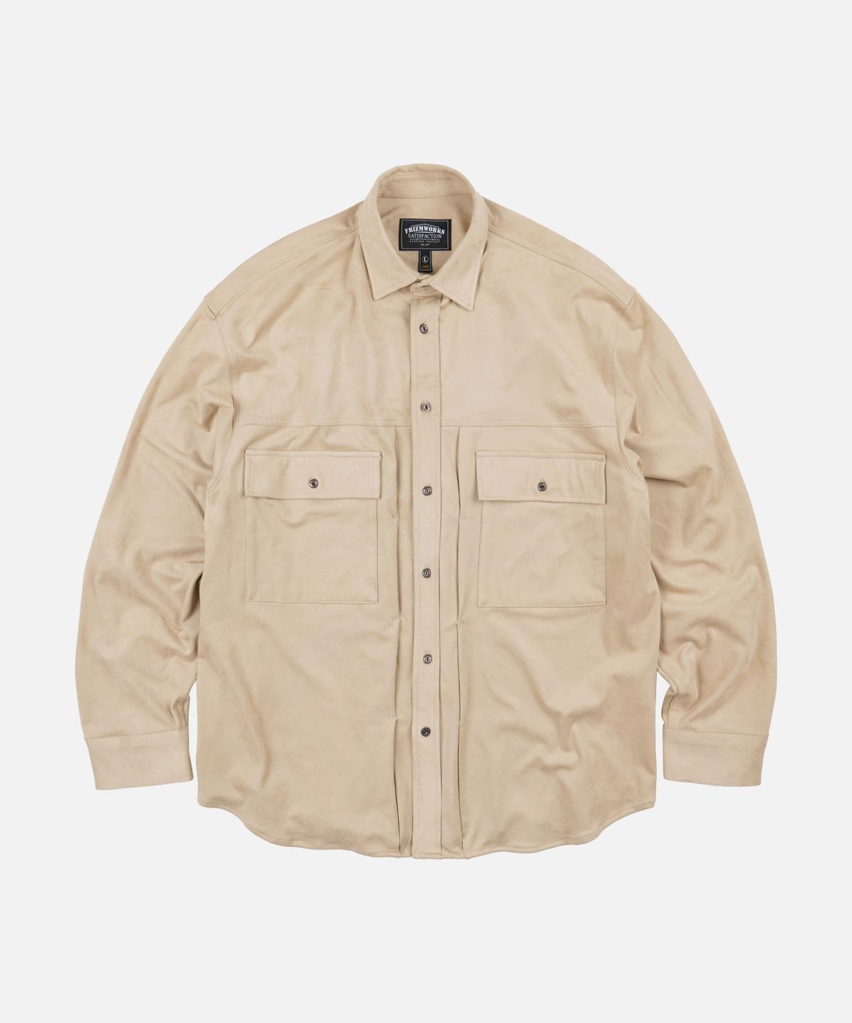 프리즘웍스(FRIZMWORKS) SUEDE TRUCKER RELAXED SHIRT _ SAND