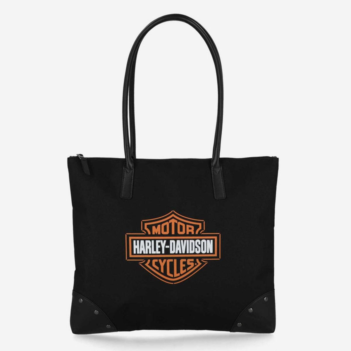 할리데이비슨(HARLEY-DAVIDSON) 바앤실드 로고 플랫 토트백