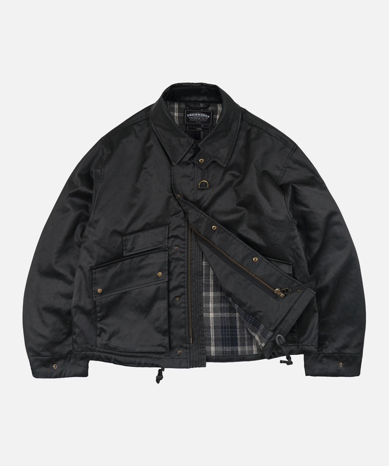 WAXED COTTON HERITAGE HUNTING JACKET _ BLACK