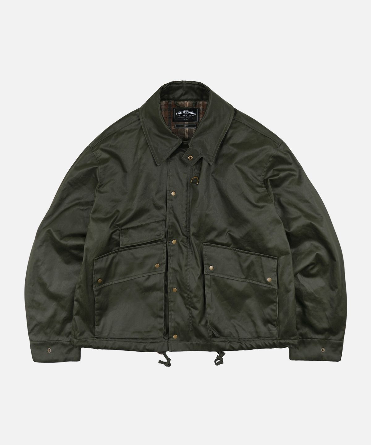 프리즘웍스(FRIZMWORKS) WAXED COTTON HERITAGE HUNTING JACKET _ OLIVE BROWN