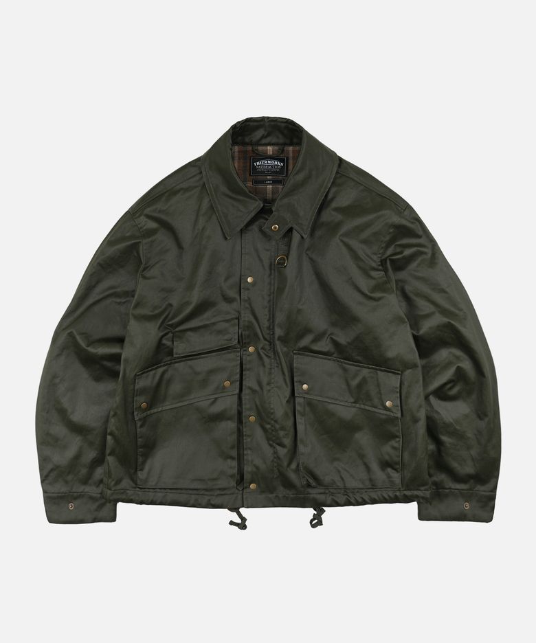 WAXED COTTON HERITAGE HUNTING JACKET _ OLIVE BROWN