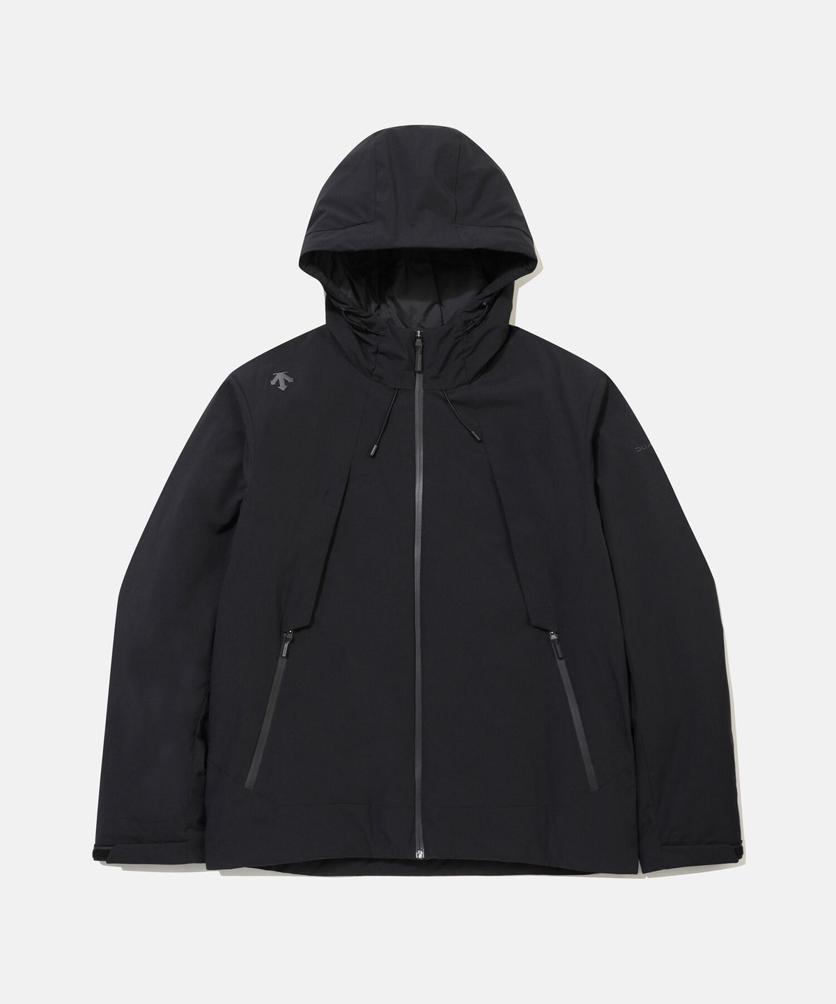 데상트(DESCENTE) 남성 경량 신슐레이트 후드형 패딩 자켓 블랙 SR321DPD91