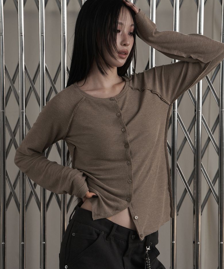소프트 골지 져지 가디건 (BE)