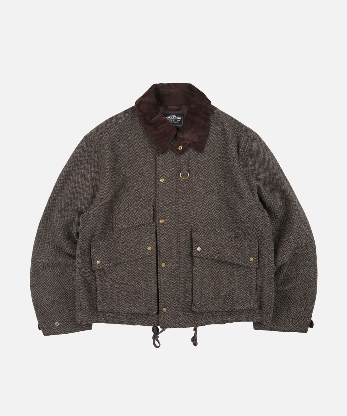 프리즘웍스(FRIZMWORKS) HERRINGBONE WOOL HUNTING JACKET _ PINE BROWN