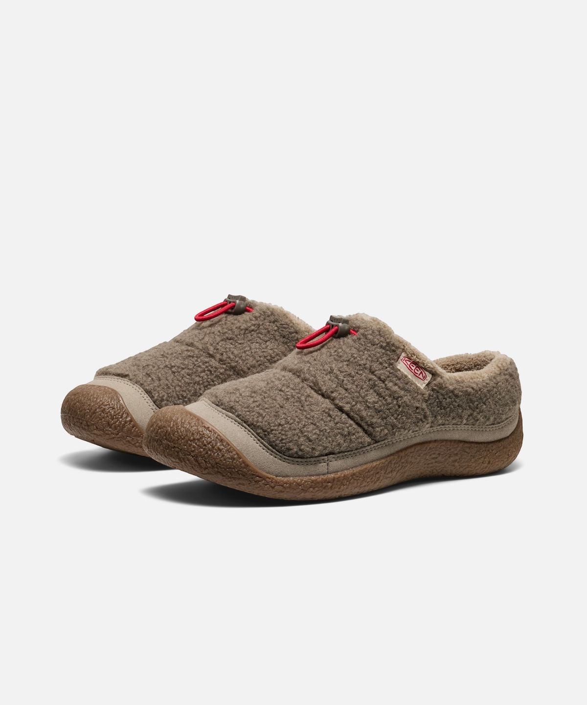 킨(KEEN) 하우저 III 여성 슬라이드 BRINDLE/BRINDLE SHERPA FLEECE