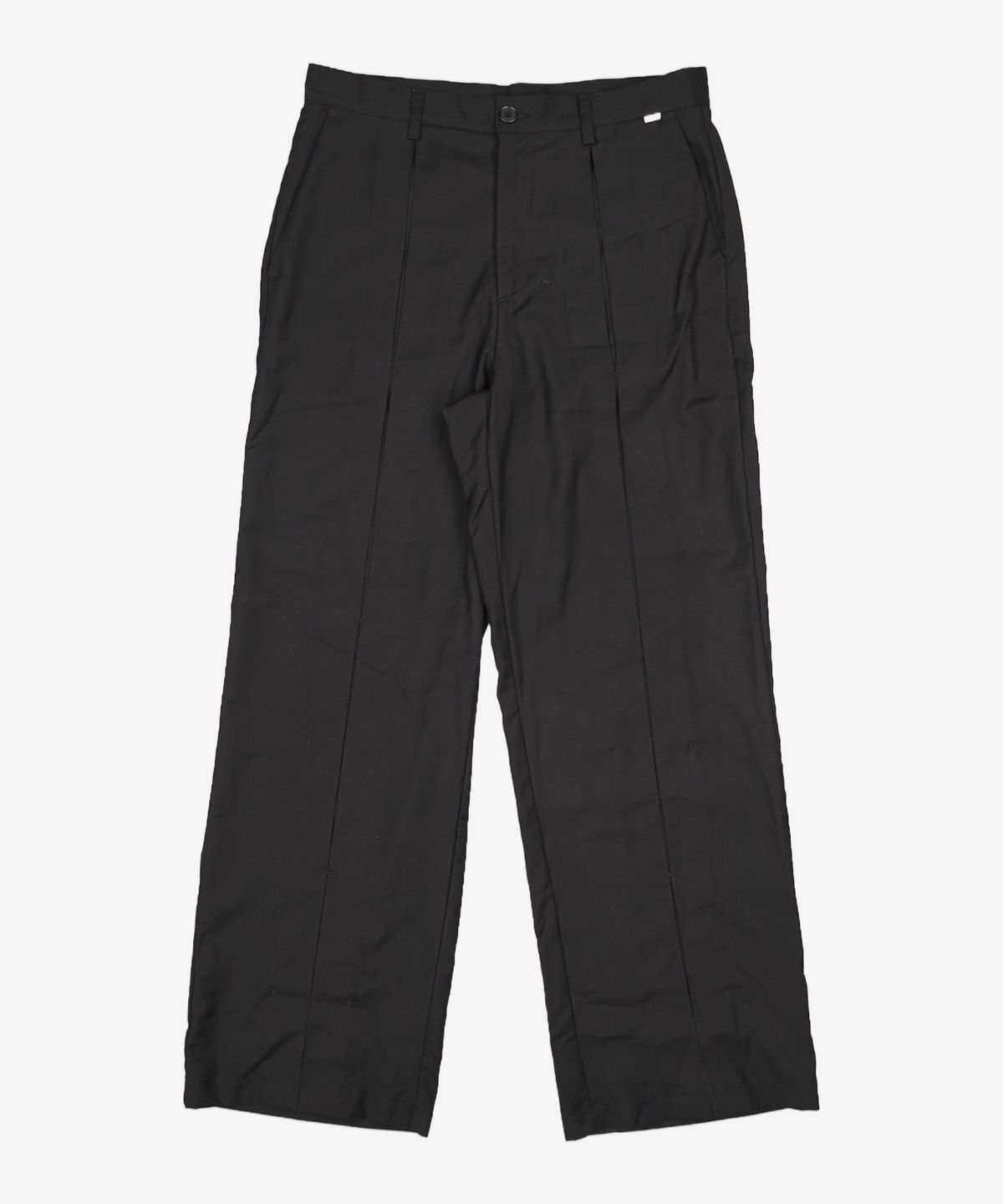 노매뉴얼(NOMANUAL) OPEN TUCK PANTS - BLACK 100