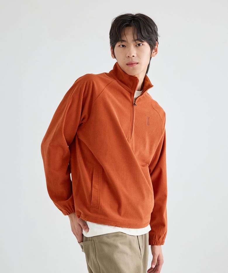 그레인필드 코듀로이 하프집 아노락(ORANGE)