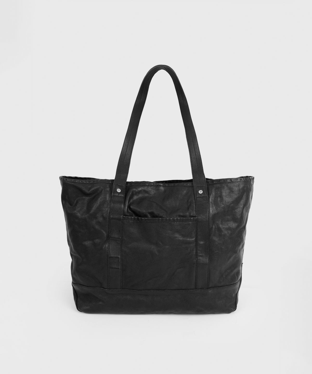 유스(YOUTH) Washed Leather Tote Bag - Black
