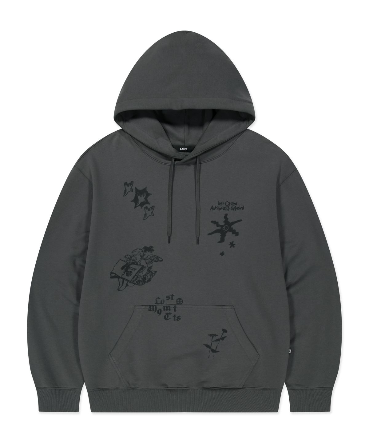 엘엠씨(LMC) STAMP GRAPHIC HOODIE charcoal