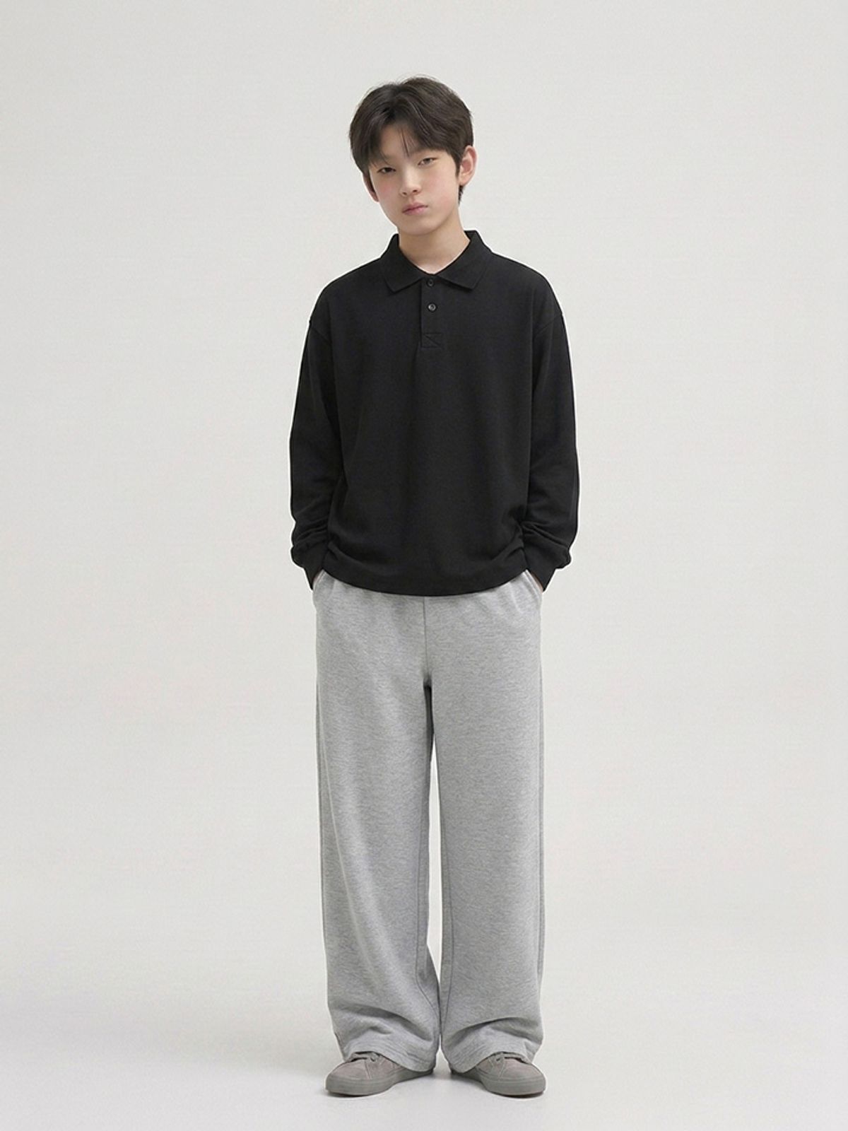 행텐 틴즈(HANGTEN TEENS) [온라인 단독]틴즈 세미와이드 스웨트팬츠_055(14580-038-609-31)