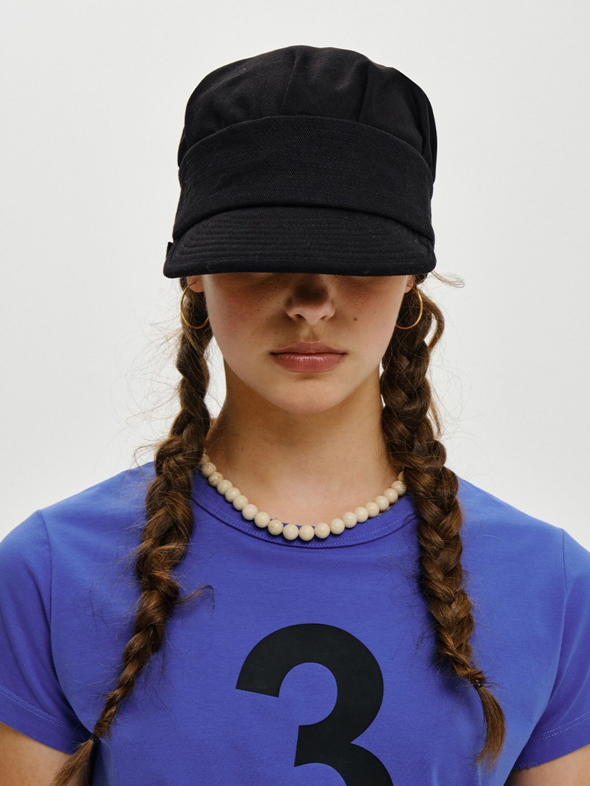 플리즈프로젝트(PLZPROJECT) NEWSBOY CAP, BLACK