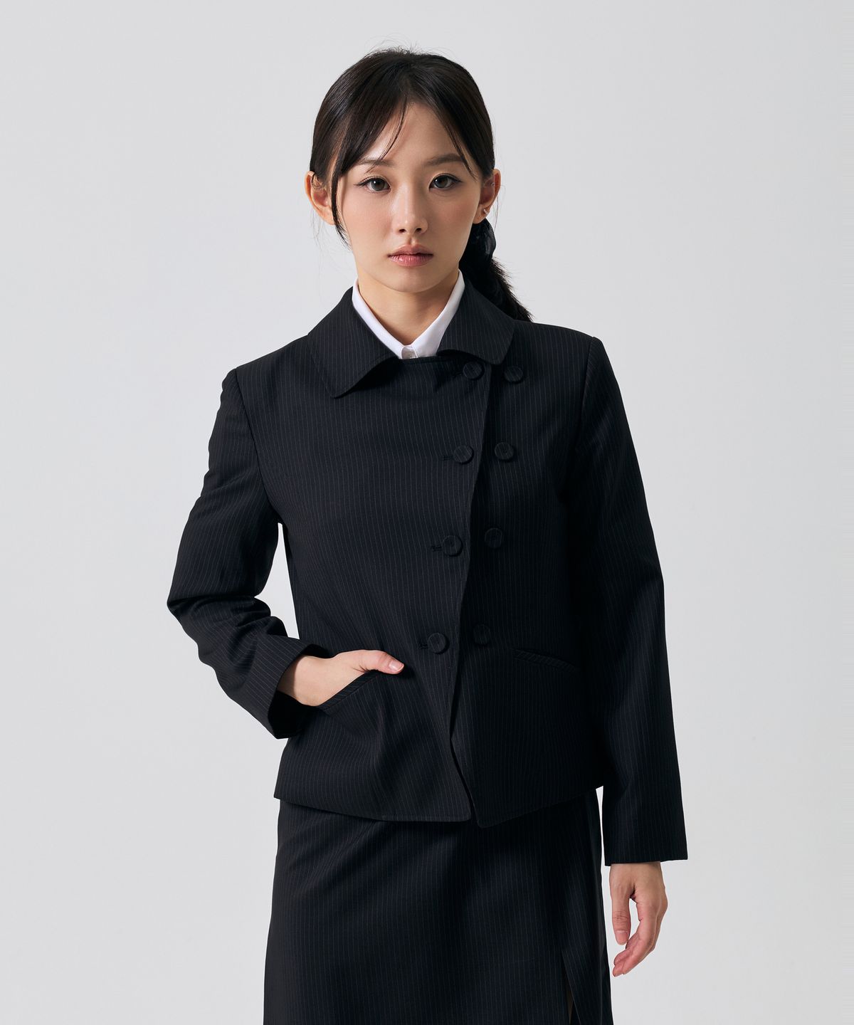 아리킴(ARIKIM) ODE ASYMMETRIC JACKET / BLACK