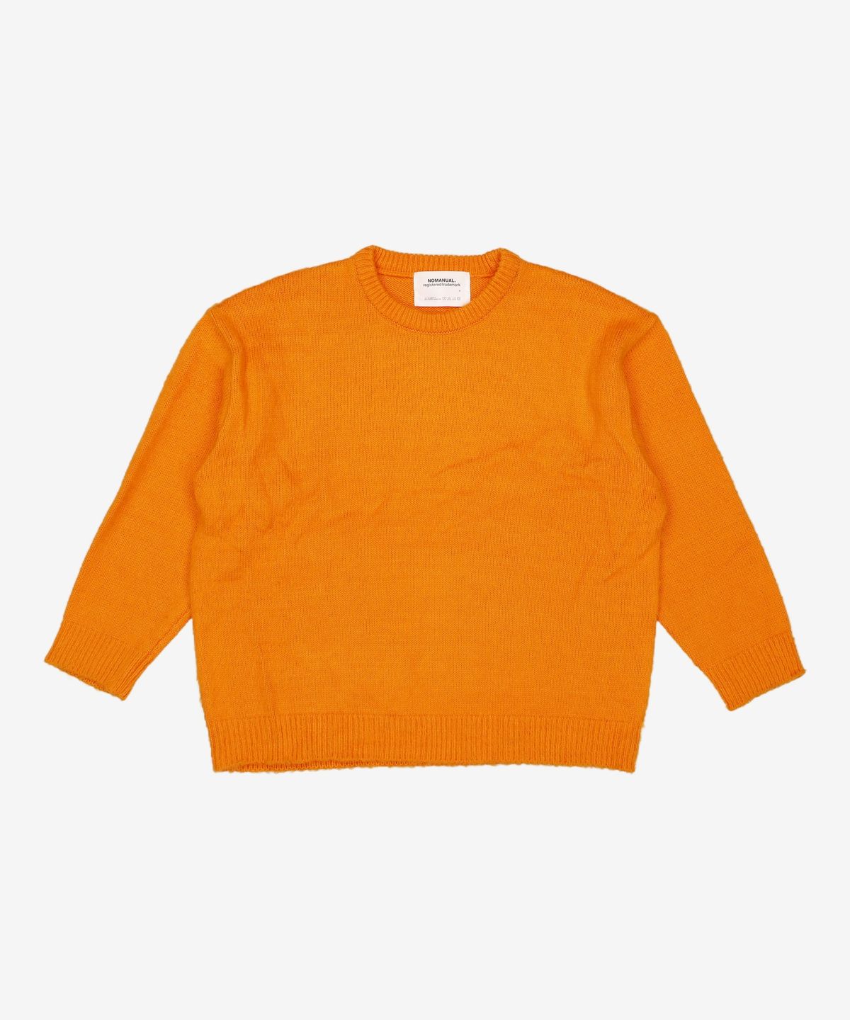 노매뉴얼(NOMANUAL) PLAIN MOHAIR KNIT - ORANGE M