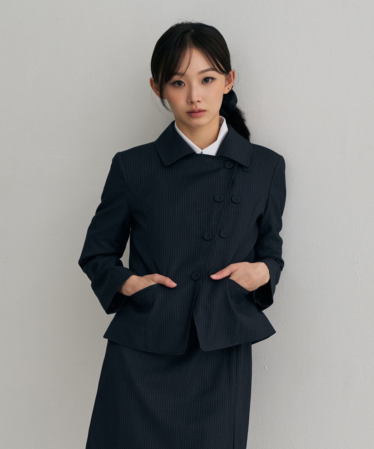 아리킴(ARIKIM) ODE ASYMMETRIC JACKET / CHARCOAL