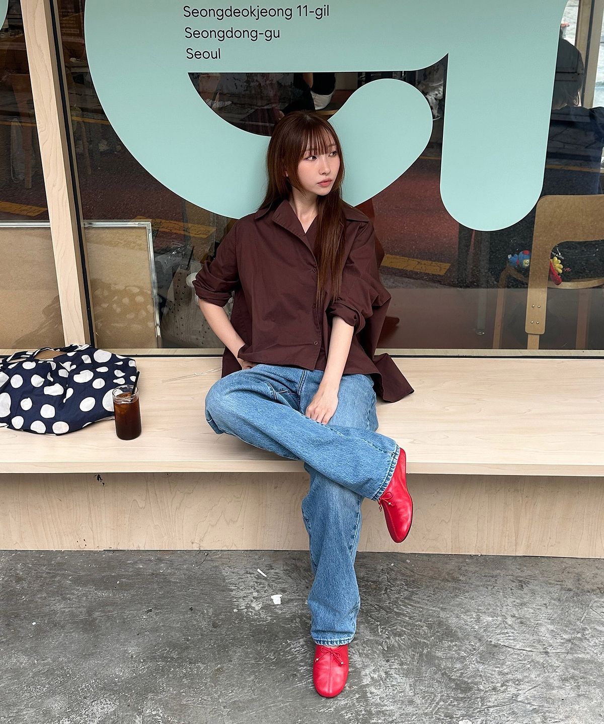 슈콤마보니(SUECOMMA BONNIE) Moment basic flats(red)_DG1DA26520RED