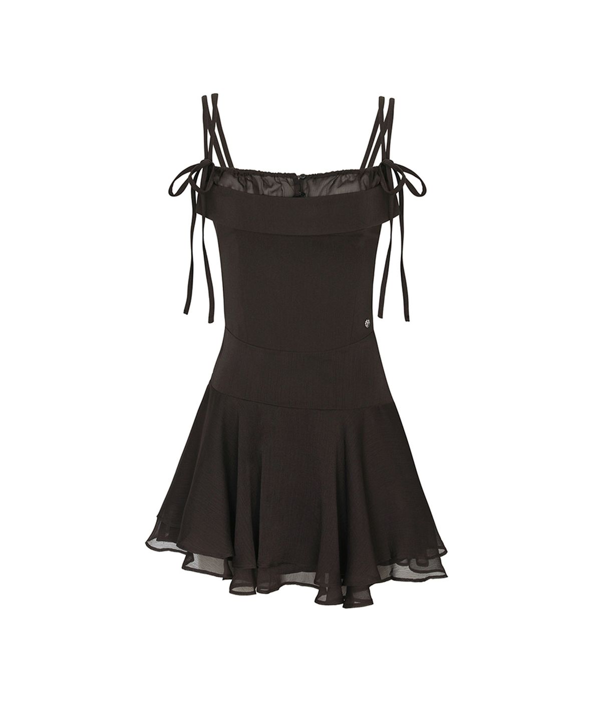 페인오어플레져(PAINORPLEASURE) HEART RIBBON DRESS brown