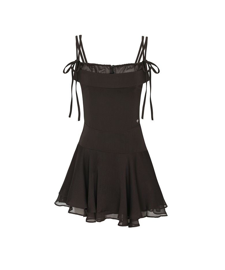 HEART RIBBON DRESS brown