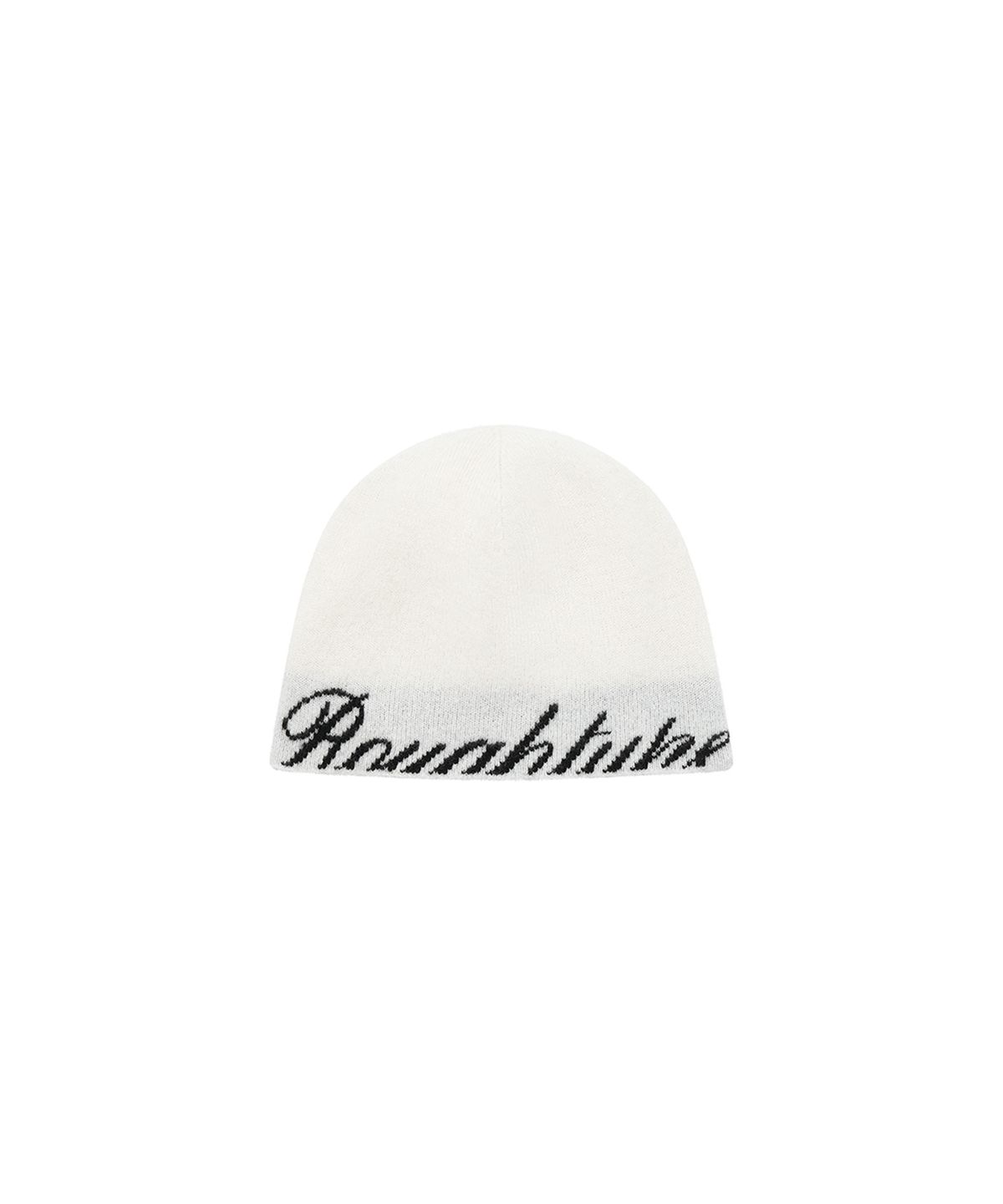 로타입(ROUGHTYPE) Basic Jacquard Logo Beanie - Ivory