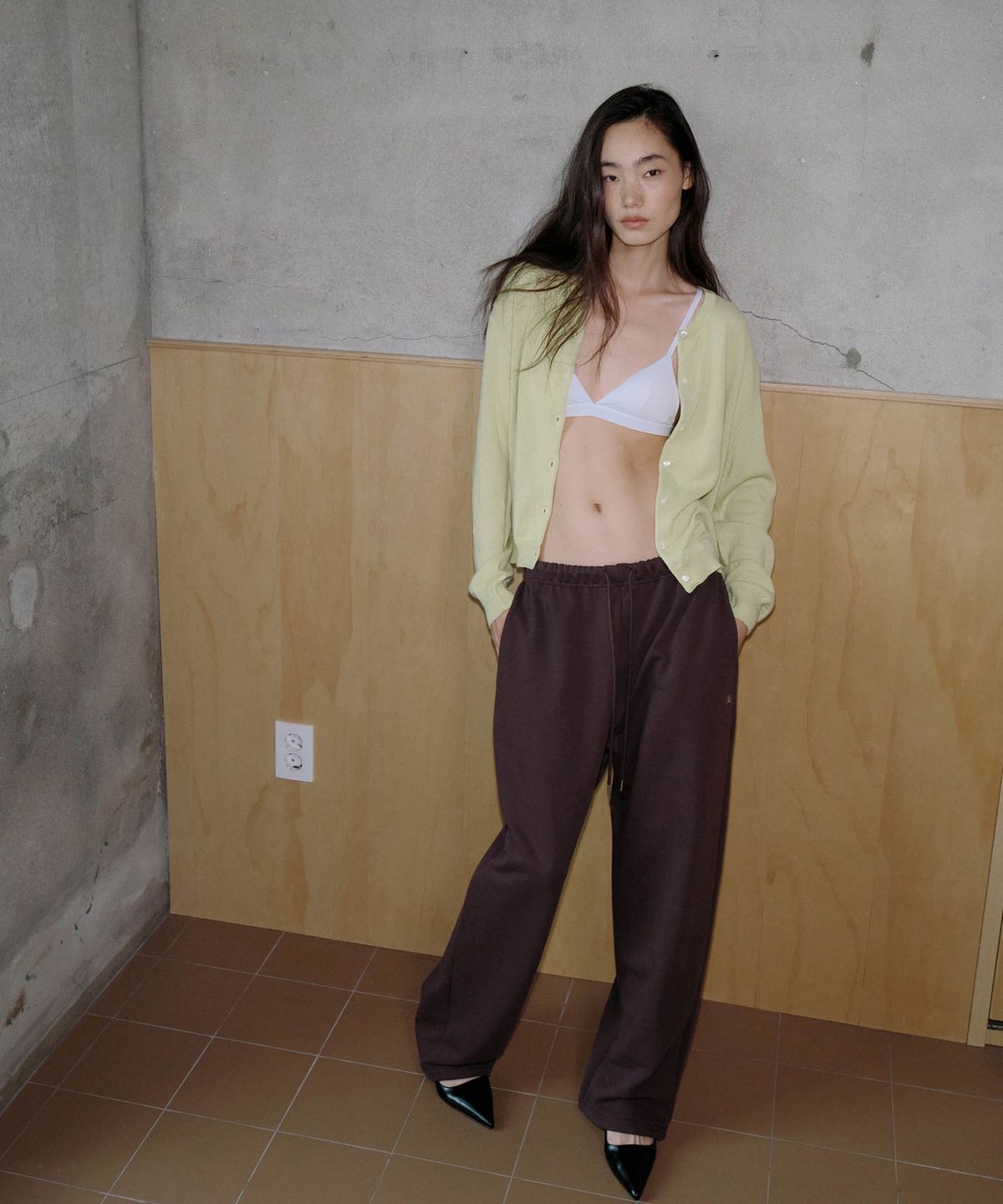 오드캐롤(ODDCAROL) Easy Sweat Pants_Burgundy