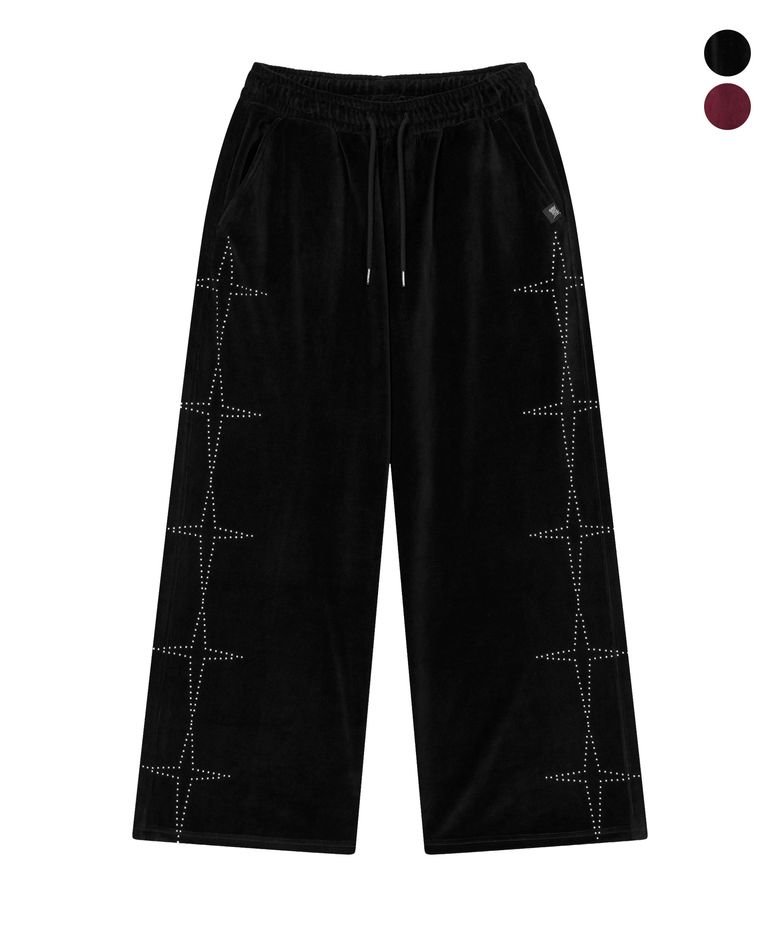 W STUD POINT VELVET PANTS (2colors)