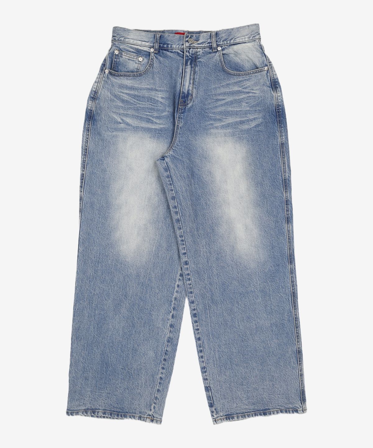 기철(KICHUL) WHITE LION NEW BAGGY DENIM PANTS (LIGHT BLUE) M