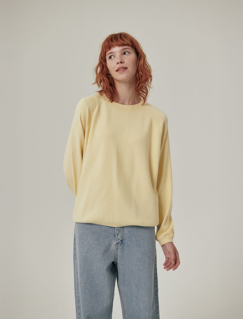 Marel Loose Fit Round Knit Yellow