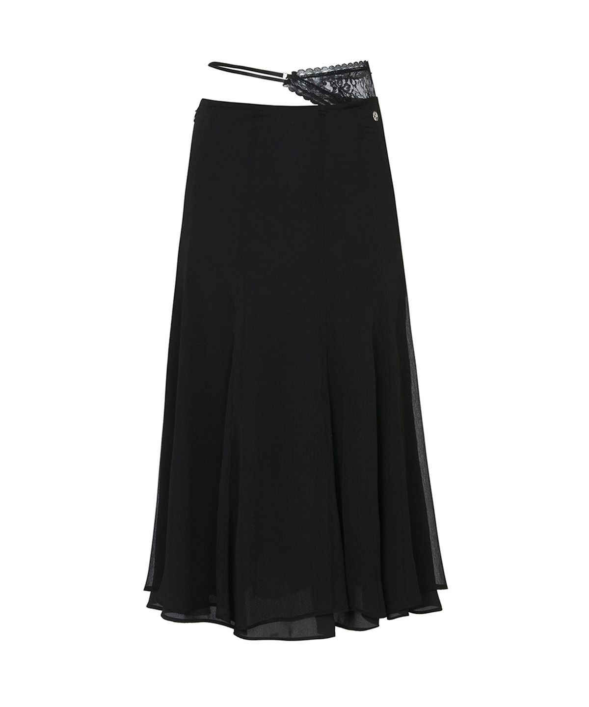 페인오어플레져(PAINORPLEASURE) MOONFLOWER SKIRT black