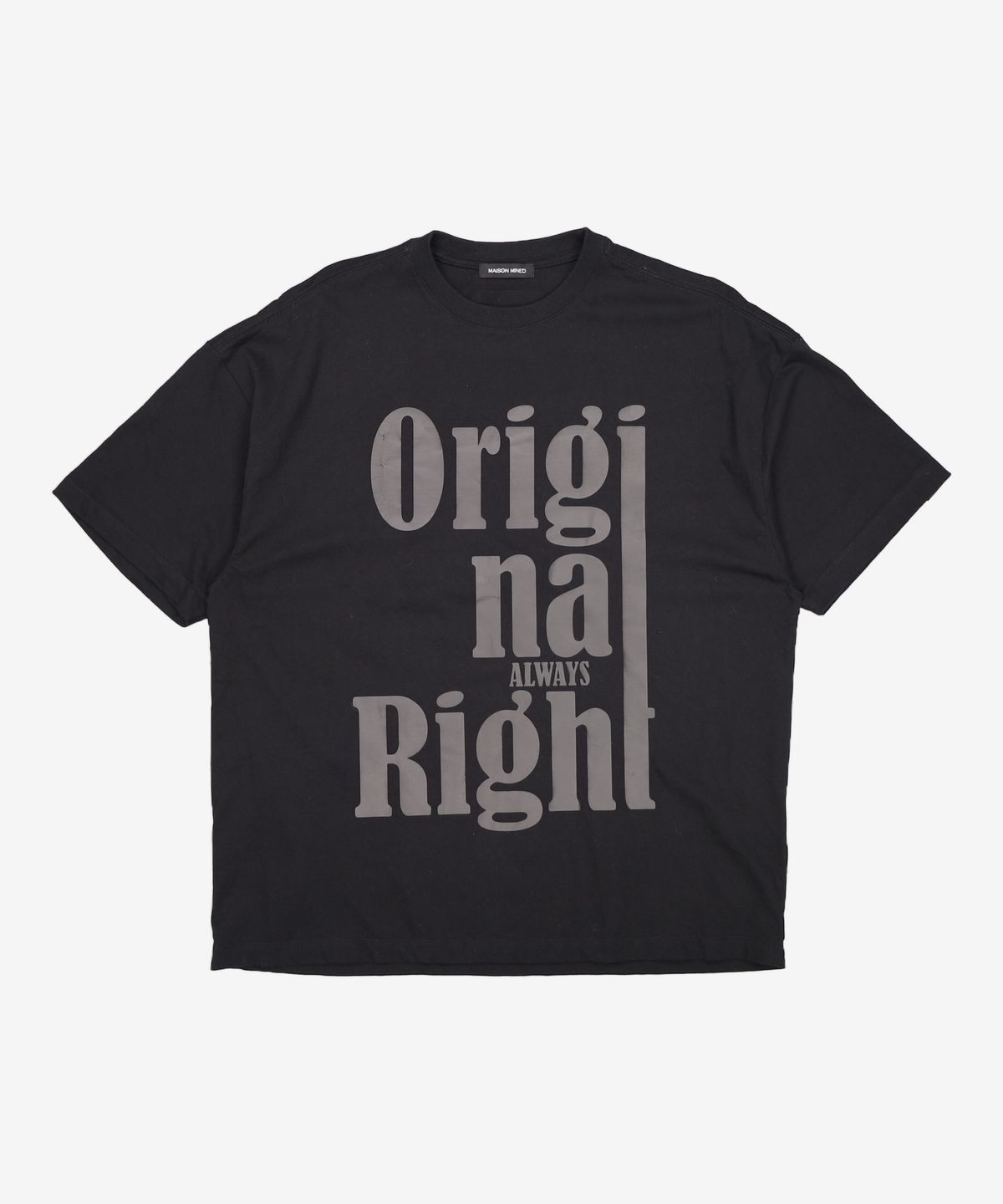 메종미네드(MAISON MINED) ORIGINAL HALF T BLACK L