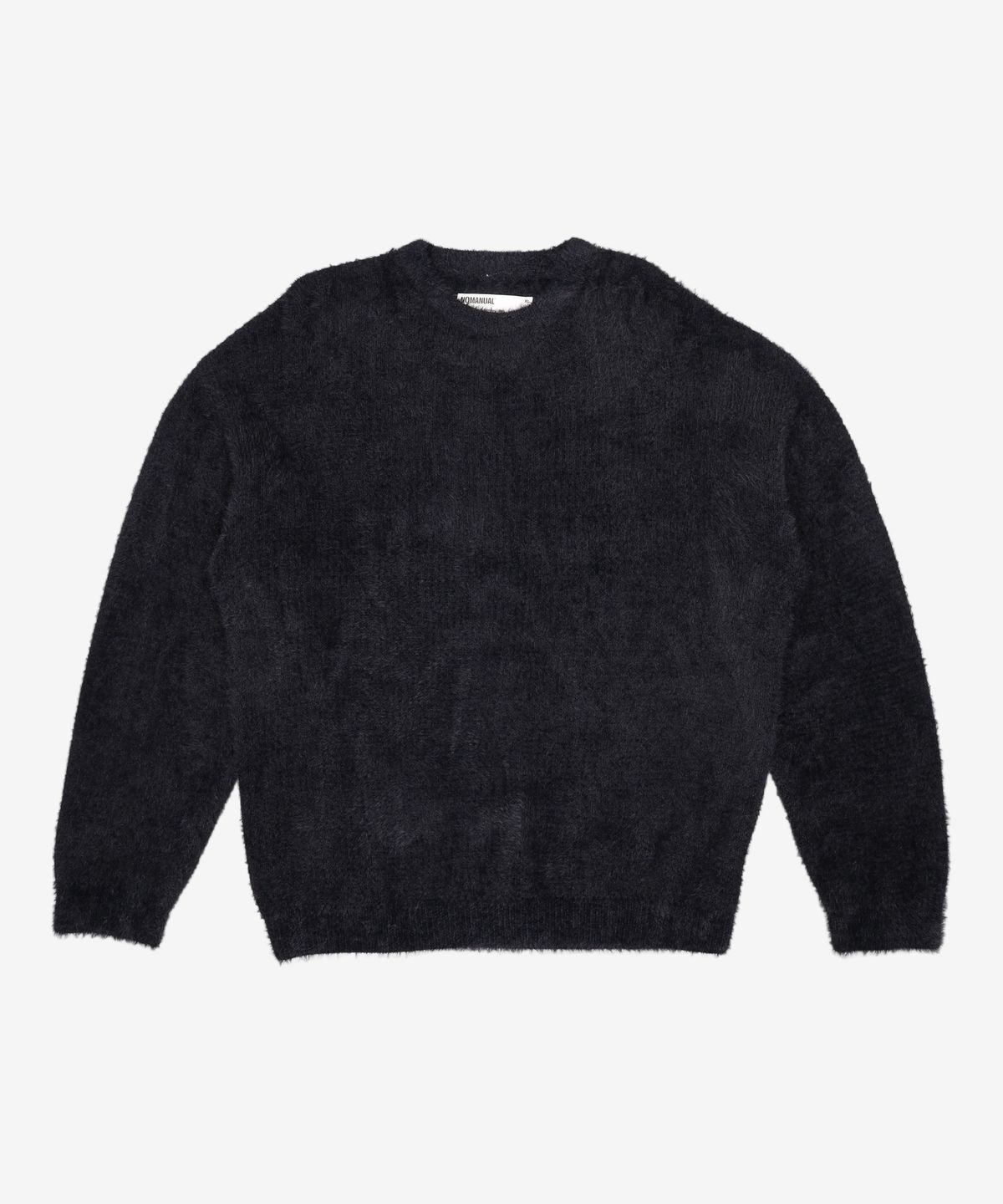 노매뉴얼(NOMANUAL) FUZZ HAIRY KNIT - BLACK XL