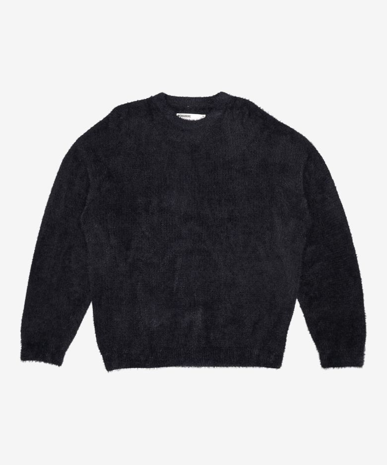 FUZZ HAIRY KNIT - BLACK XL
