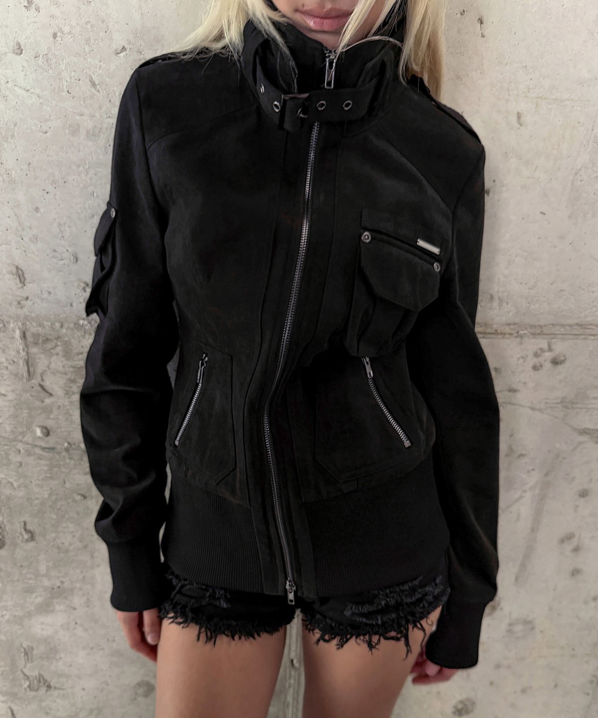 락케이크(ROCKCAKE) Fitted Field Jacket - Black