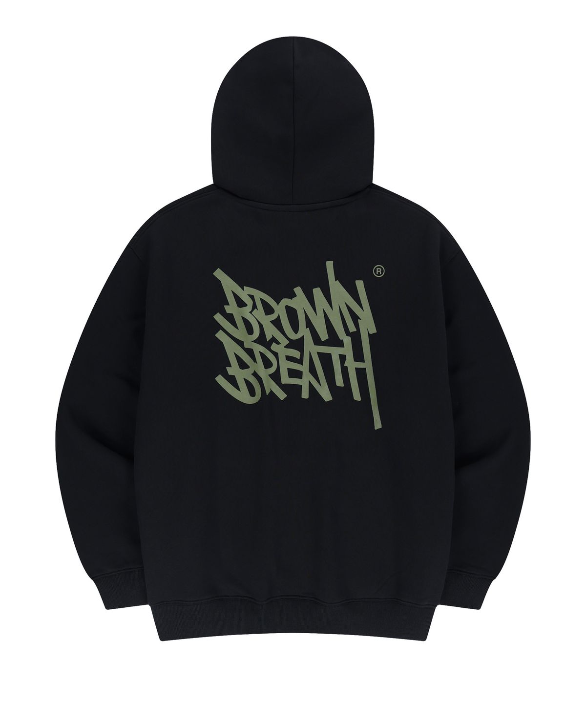 브라운브레스(BROWNBREATH) TAG HOODIE -  BLACK