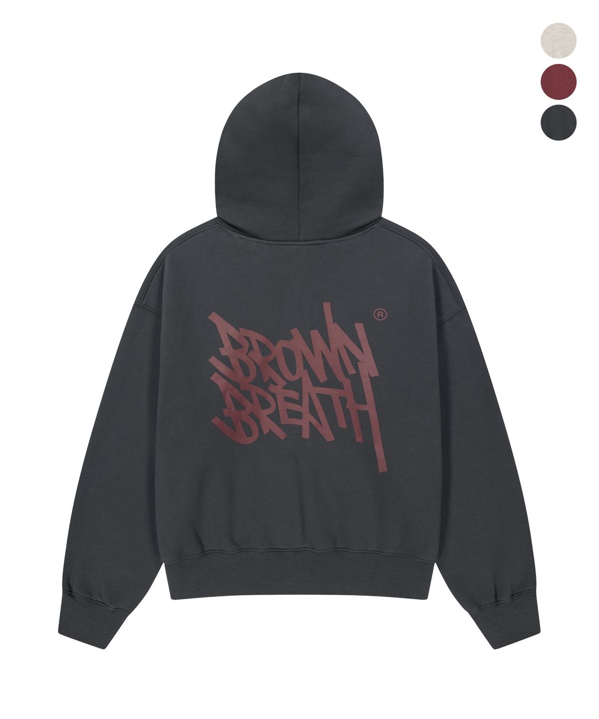 브라운브레스(BROWNBREATH) W TAG CROP HOOD ZIP UP (3colors)