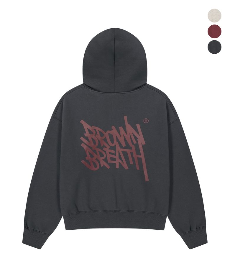 W TAG CROP HOOD ZIP UP (3colors)