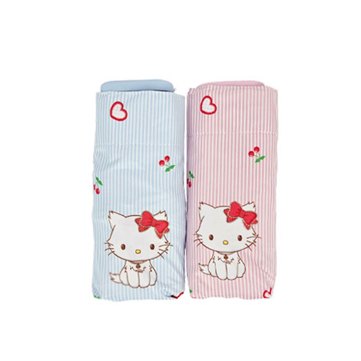 산리오 캐릭터즈(SANRIO CHARACTERS) 챠미키티 5단 납작 50 체리하트 암막코팅 양우산 PUHKU50025