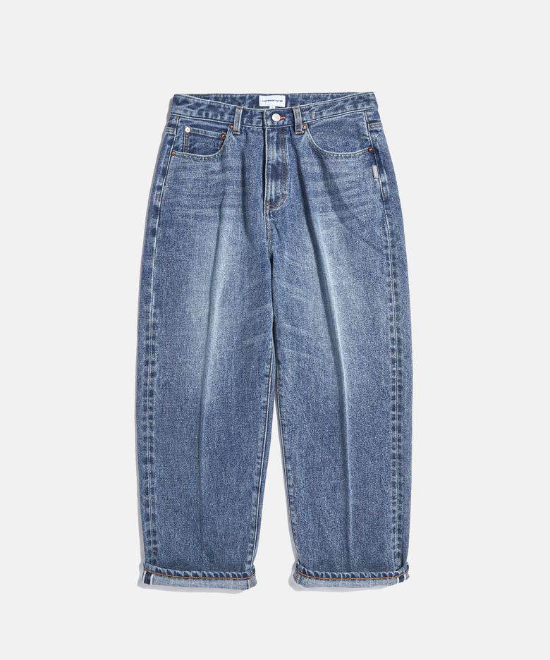 Selvedge Center Press Denim Pants Faded Indigo