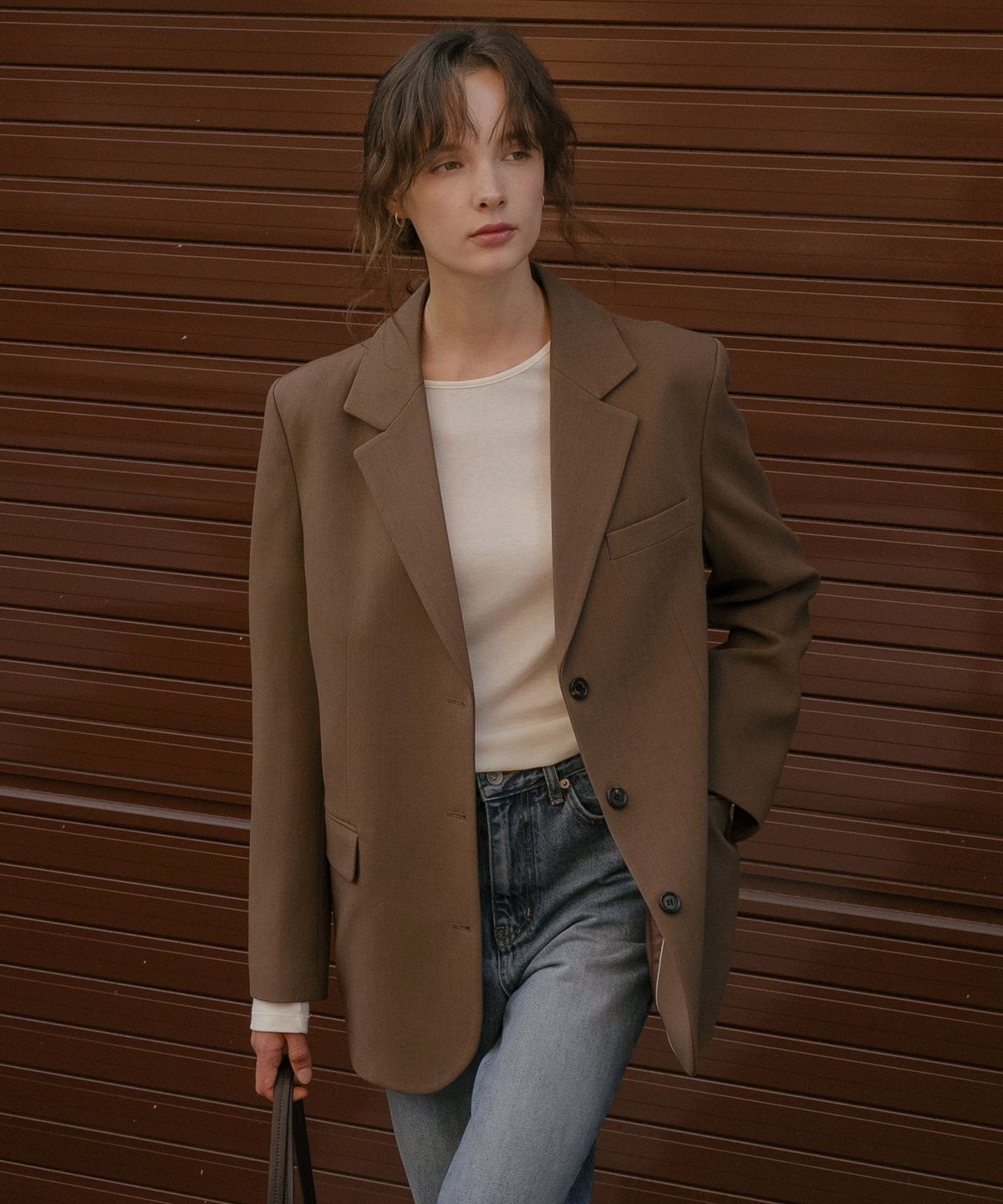 틸아이다이(TILL I DIE) Wool blend tailored jacket [TIFA06JK03]_Brown
