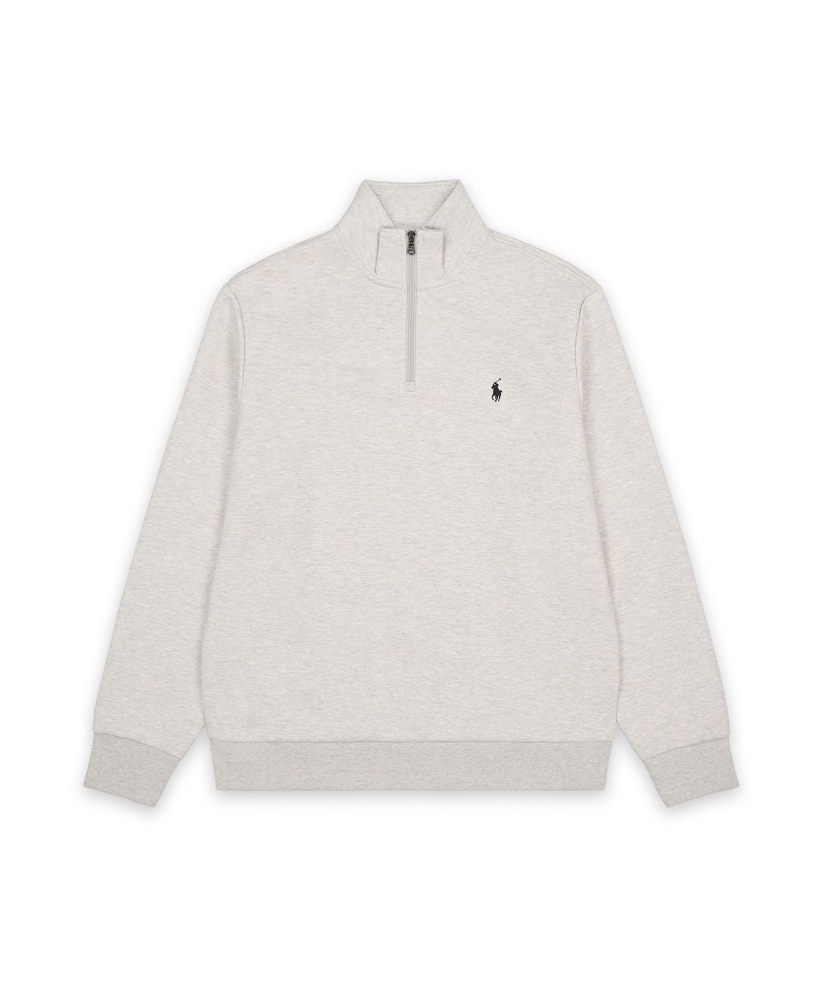 폴로 랄프 로렌(POLO RALPH LAUREN) 더블 니트 쿼터 지퍼 풀오버-그레이