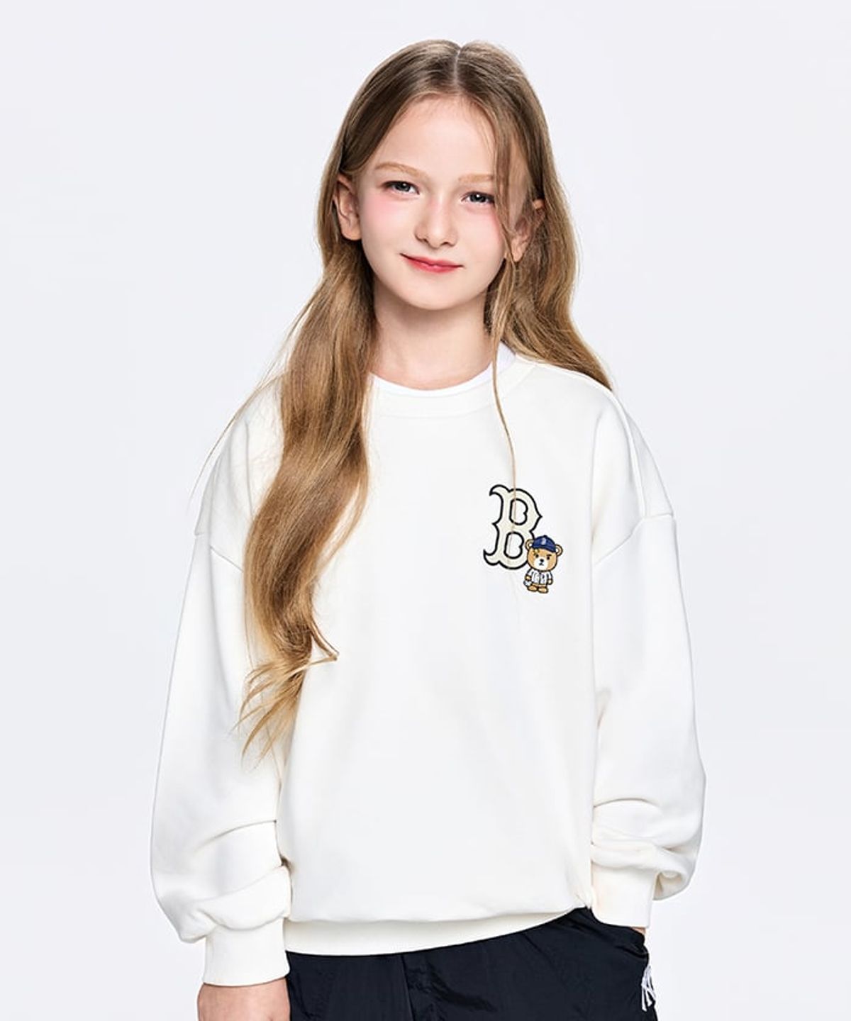 엠엘비 키즈(MLB KIDS) 스포티브 라이크 프렌즈 빅럭스 맨투맨 BOS (Cream)