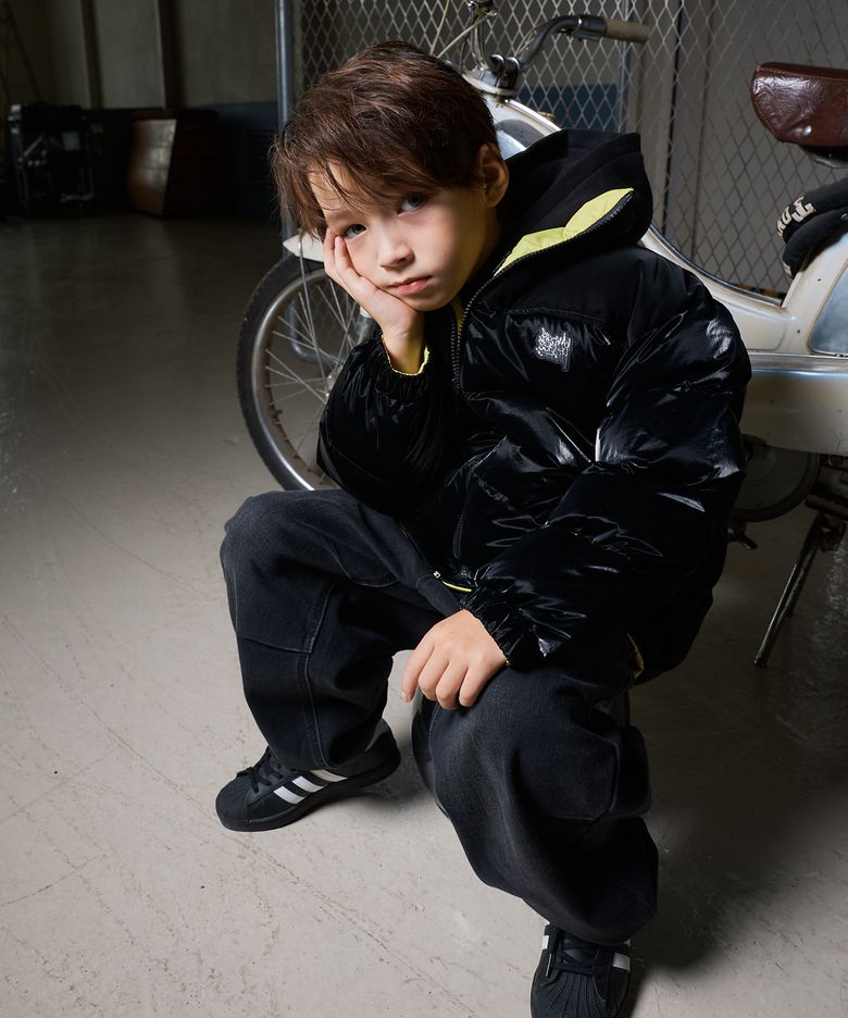 KIDS REVERSIBLE DOWN JUMPER - BLACK