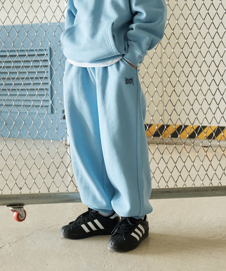 KIDS BRUSHED TAG SWEAT PANTS(기모) - BLUE