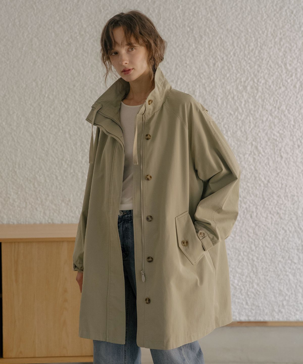 틸아이다이(TILL I DIE) High Neck Utility Jacket [TIFA06JK08]_Khaki